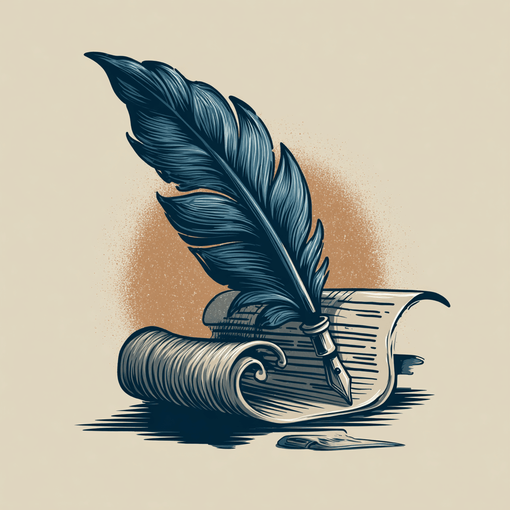 email and blog scribe icon. 